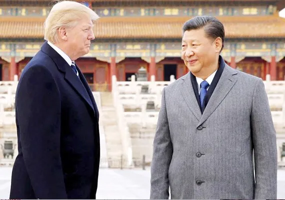 Chìa khóa cuộc đối đầu thương mại Mỹ - Trung Quốc Tổng thống Mỹ Donald Trump và Chủ tịch Tập Cận Bình trong chuyến thăm Trung Quốc tháng 11-2017
