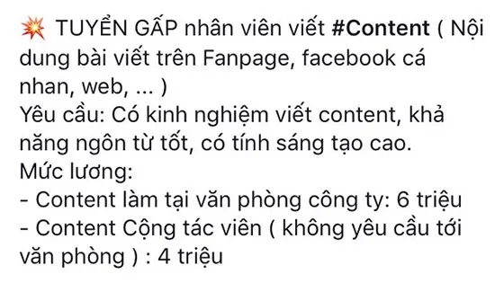 Rủi ro nghề viết content ảnh 2