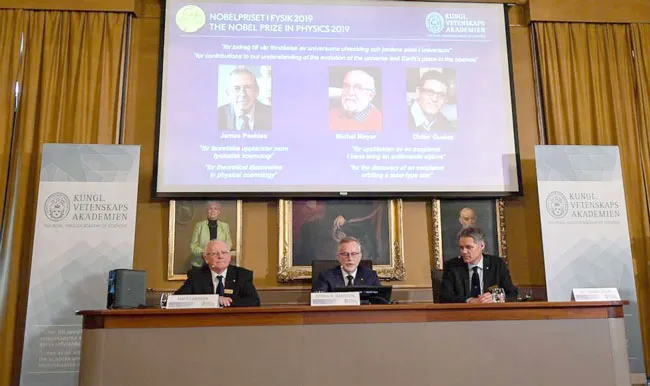 Nobel Vật lý 2019 vinh danh khám phá vũ trụ và hành tinh ngoài Hệ Mặt trời ảnh 1 Nobel Vật lý 2019 vinh danh khám phá vũ trụ và hành tinh ngoài Hệ Mặt trời ảnh 1