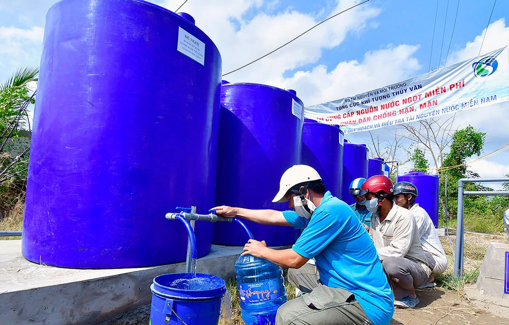 Những công trình cấp nước ngọt miễn phí tại huyện Thới Bình, tỉnh Cà Mau được đưa vào sử dụng trong mùa khô 2021 