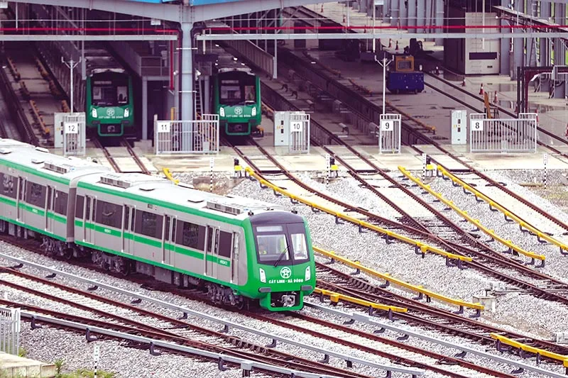 Khu depot tuyến đường sắt Cát Linh - Hà Đông. Ảnh: Đức Thanh Khu depot tuyến đường sắt Cát Linh - Hà Đông. Ảnh: Đức Thanh