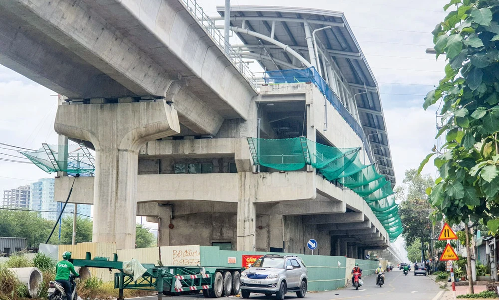 Một nhà ga thuộc tuyến metro số 1 Bến Thành - Suối Tiên.