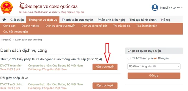Hướng dẫn cách đổi giấy phép lái xe trực tuyến mức độ 4 ảnh 4