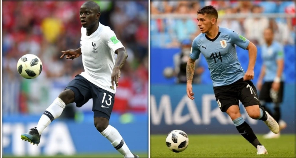 Lucas Torreira (phải) - đối thủ đáng gờm của Kante