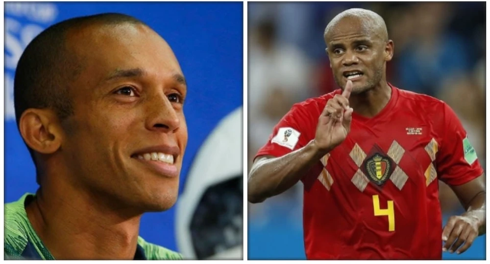 Joao Miranda (trái) và Vincent Kompany.