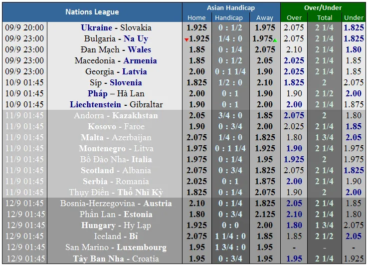 Lịch thi đấu bóng đá quốc tế Nations League ngày 11-9 (Mới cập nhật) ảnh 3 Lịch thi đấu bóng đá quốc tế Nations League ngày 11-9 (Mới cập nhật) ảnh 3