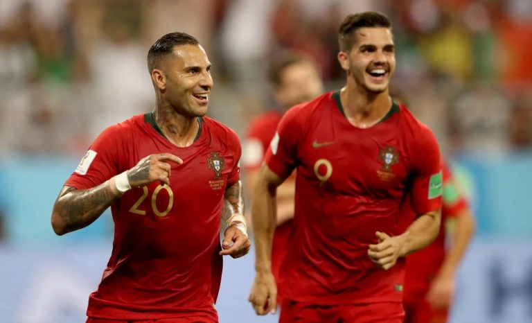 Ricardo Quaresma (trái) và Andre Silva ở tuyển Bồ Đào Nha