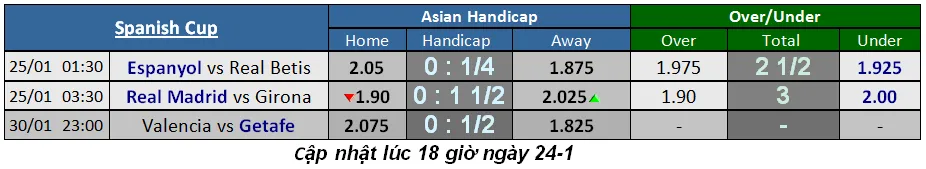 Lịch thi đấu bóng đá các cúp châu Âu, ngày 25-1 (Mới cập nhật) ảnh 2