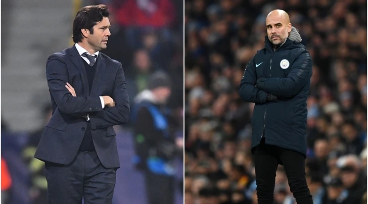 Santiago Solari (Real Madrid) và Pep Guardiola (Manchester City)