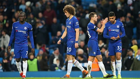 Nỗi thất vọng của Chelsea trên sân Etihad.