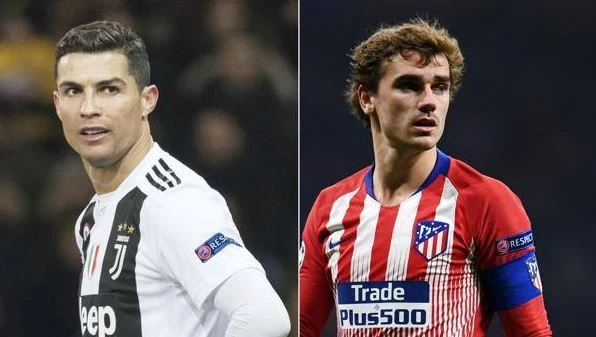 Cristiano Ronaldo và Antoine Griezmann