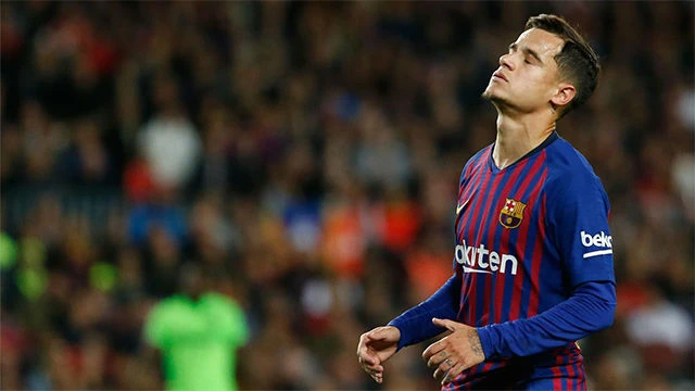 Nỗi thất vọng của Coutinho ở Barcelona. 