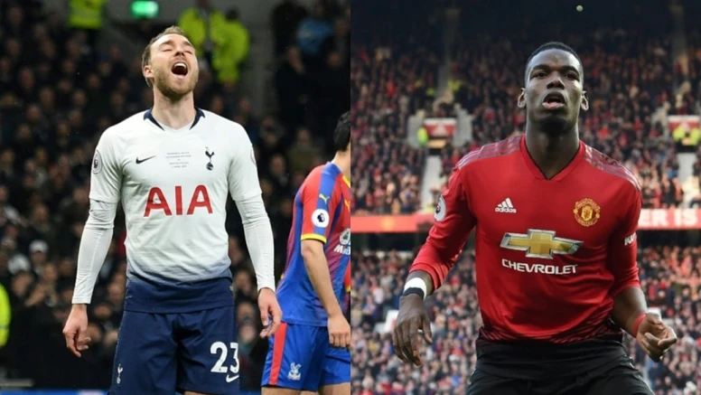 Christian Eriksen và Paul Pogba