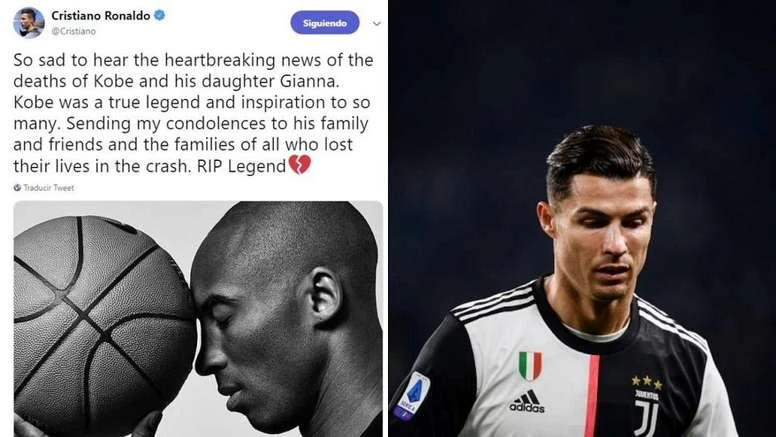 Lời chia buồn của CR7 trên Twitter