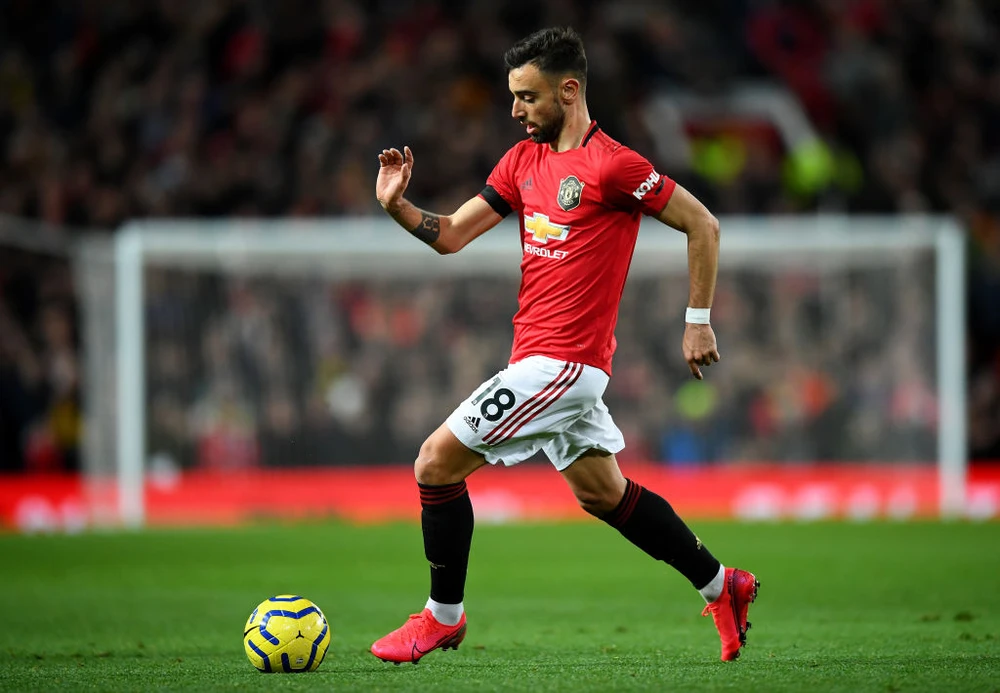 Bruno Fernandes trong màu áo Man United