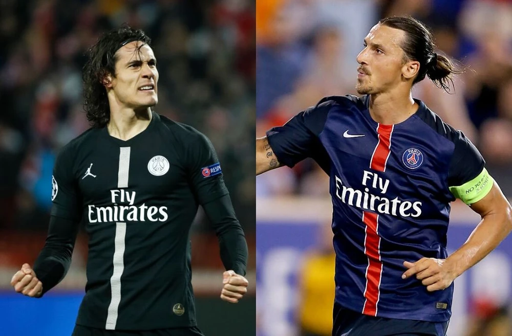 edinson Cavani và zlatan Ibrahimovic