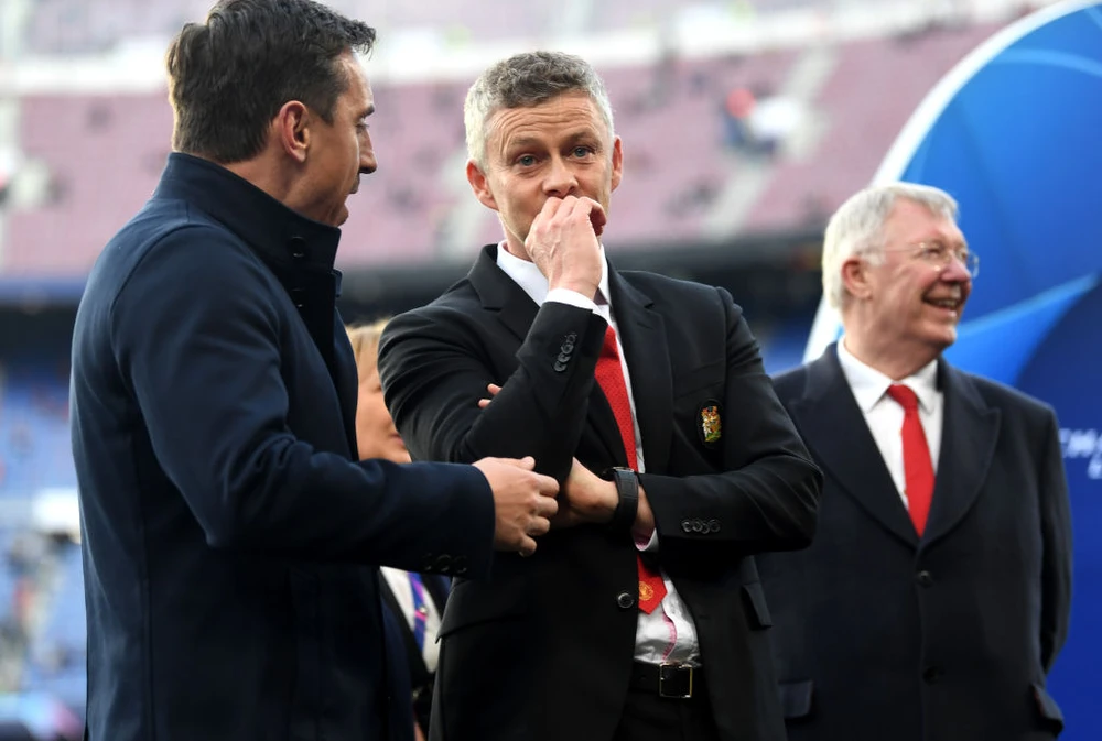 Gary Neville và Ole Solskjaer