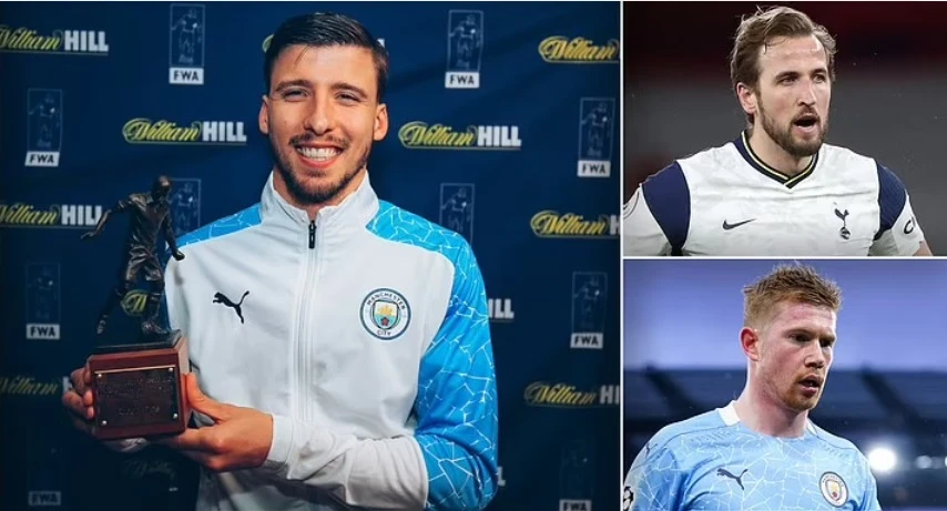 Ruben Dias nhận giải trước Harry Kane và De Bruyne