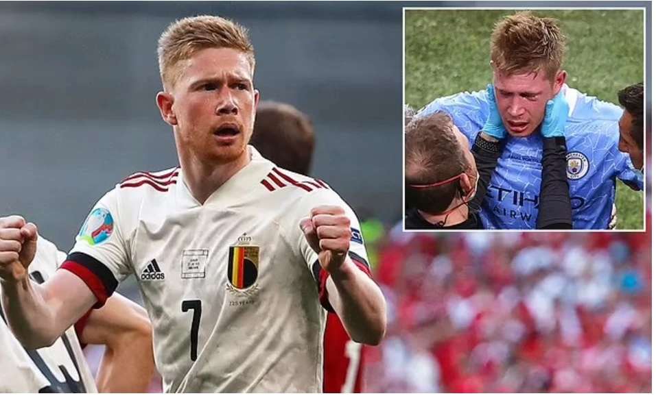 Kevin De Bruyne đã trở lại sau ca chấn thượng khá nặng ở Champions League