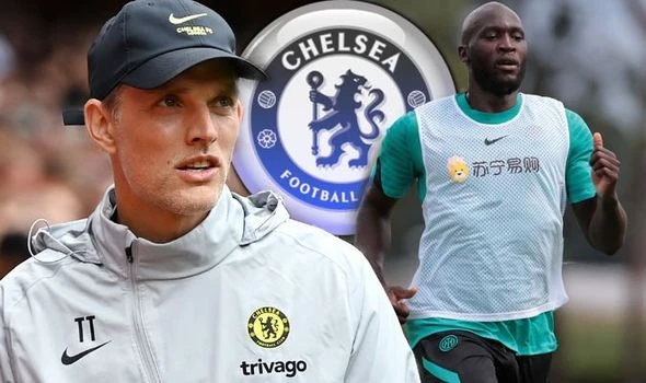 Thomas Tuchel và Romelu Lukaku