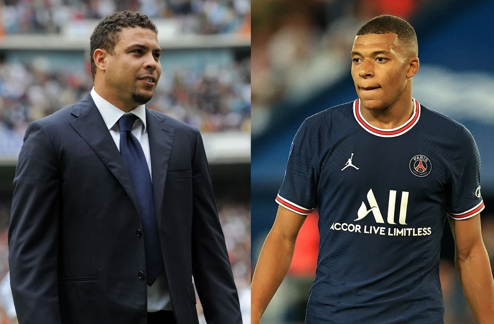 Ronaldo Nazario và Kylian Mbappe