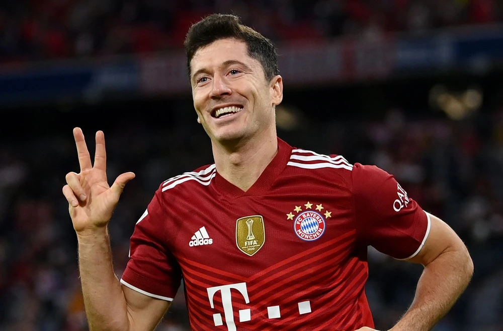 Robert Lewandowski trong mày áo Bayern Munich