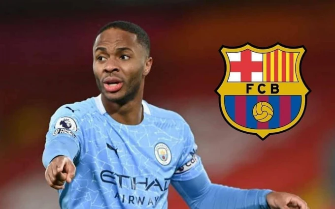 Raheem Sterling đang là mục tiêu chuyển nhượng của Barcelona