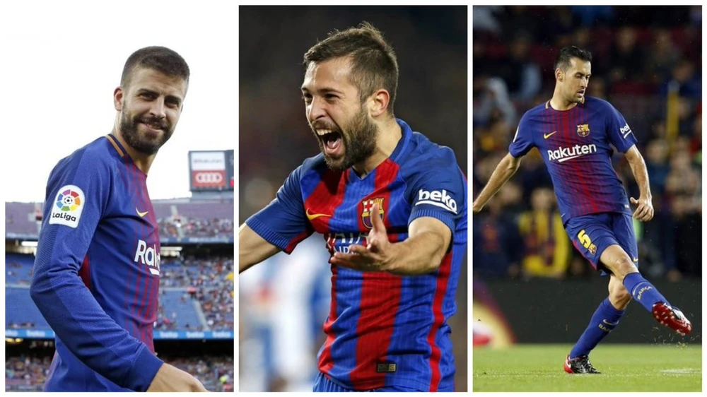 Gerard Pique, Jordi Alba và Sergio Busquets