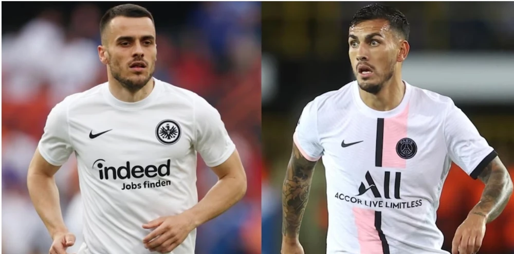 Filip Kostic (Frankfurt) và Leandro Paredes (PSG) là 2 mảnh ghép mà Max Allegri đòi hỏi