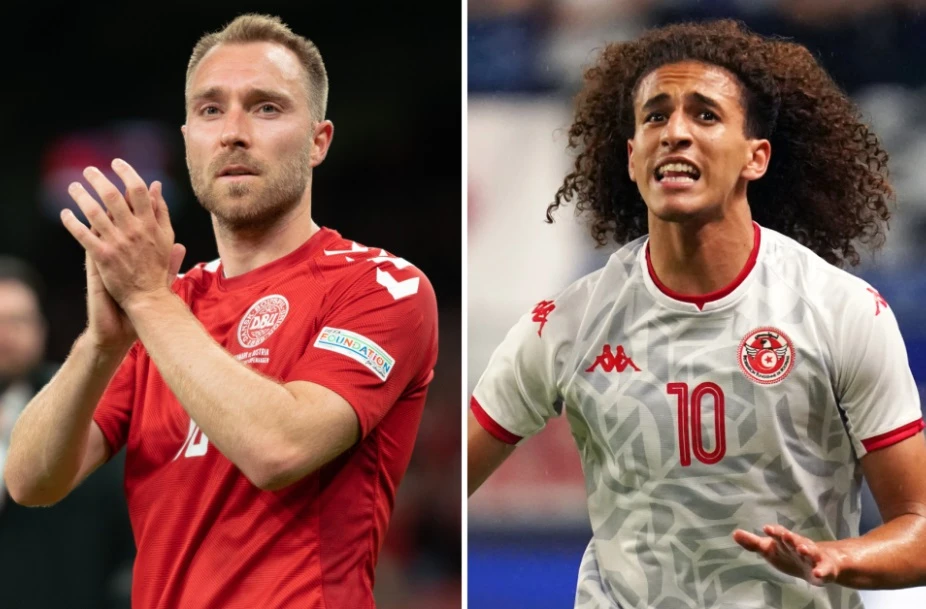 Christian Eriksen (trái, Đan Mạch) sẽ phô diễn tài nghệ trước Tunisia