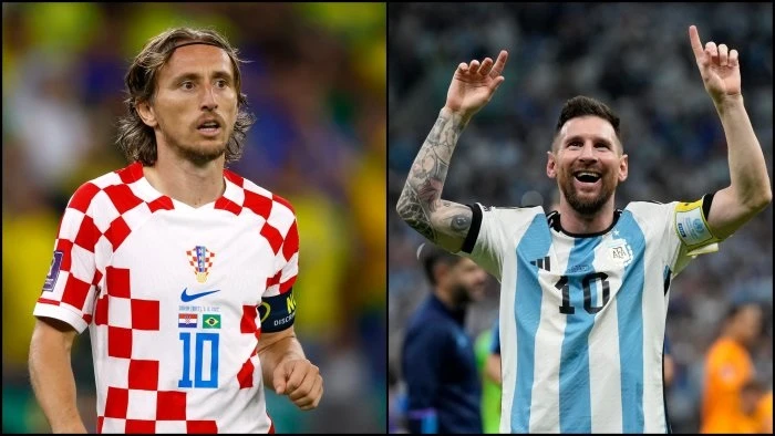 Luka Modric và Leo Messi