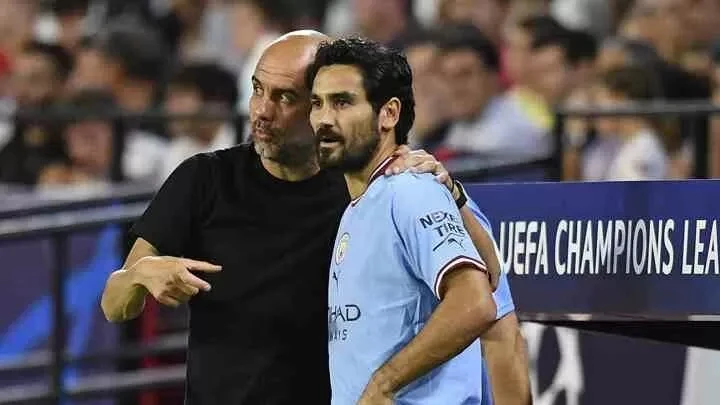 Pep Guardiola và Ilkay Gundogan