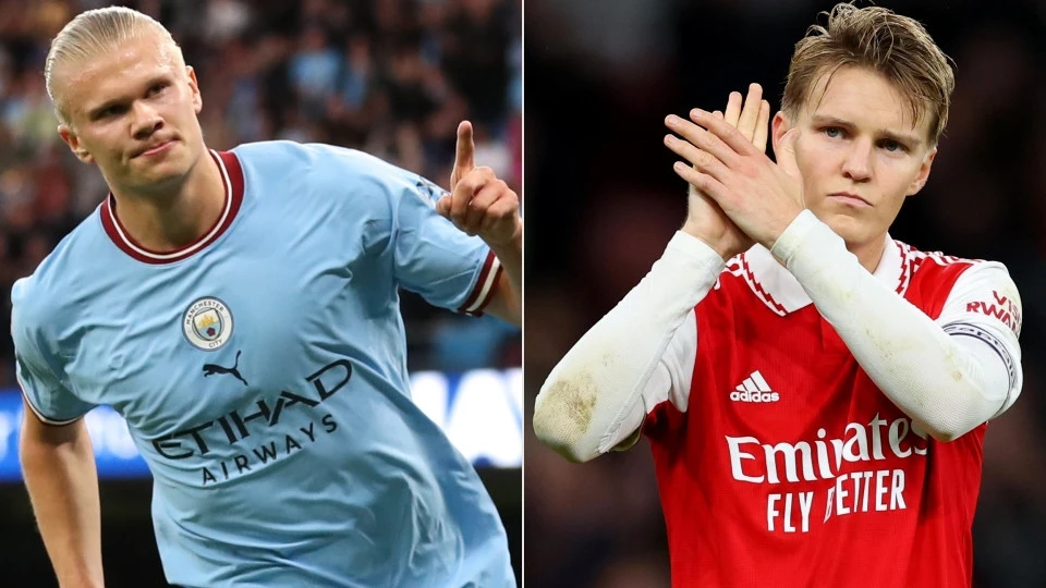 Erling Haaland (Man City) sẽ thắng Martin Odegaard (Arsenal) trong cuộc đua về đích