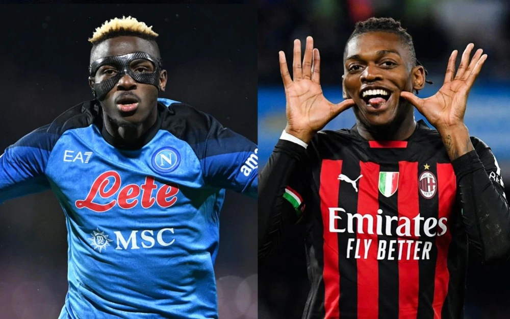 Victor Osimhen (Napoli) và Rafael Leao (AC Milan)