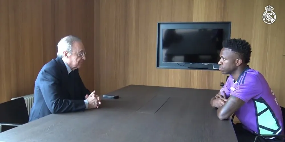 Chủ tịch Florentino Perez và Vinicius