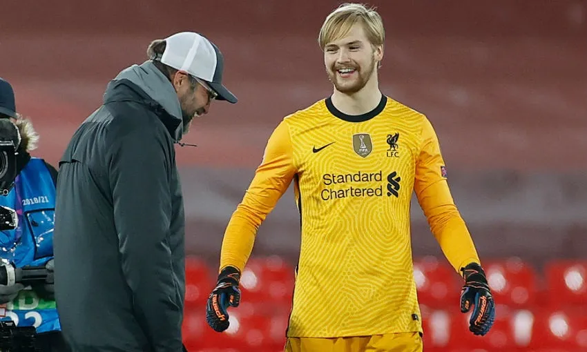Jurgen Klopp và Caoimhin Kelleher