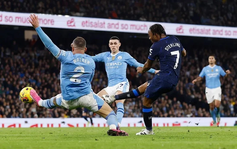 Pha ghi bàn của Raheem Sterling vào lưới Man City