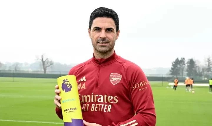 HLV Mikel Arteta đã toàn thắng 4 trận trong tháng 2