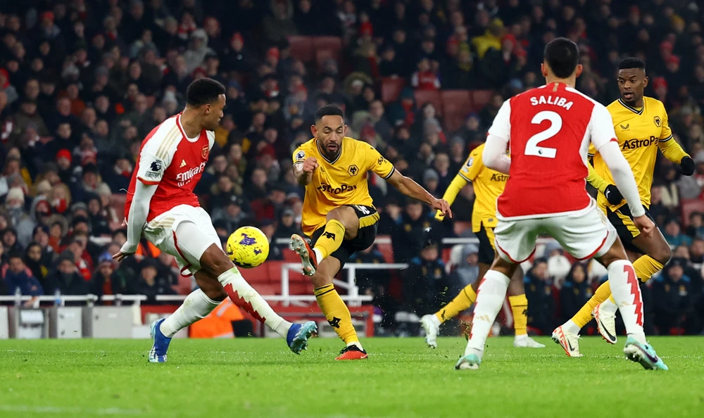 Pha ghi bàn của Wolves trong lần gặp Arsenal gần đây