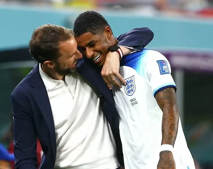 HLV Gareth Southgate và Marcus Rashford