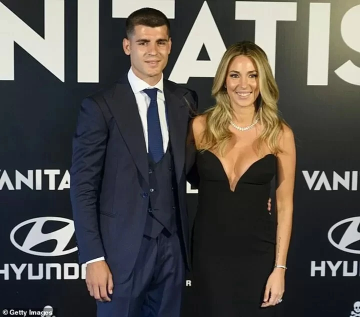 Alvaro Morata và cô vợ Alice Campello