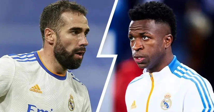 Dani Carvajal và đồng đội Vinicius Junior