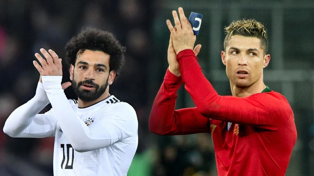 Mo Salah và Cristiano Ronaldo