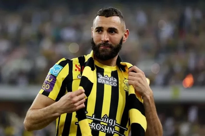 Karim Benzema trong màu áo Al-Ittihad ở Ả Rập Saudi