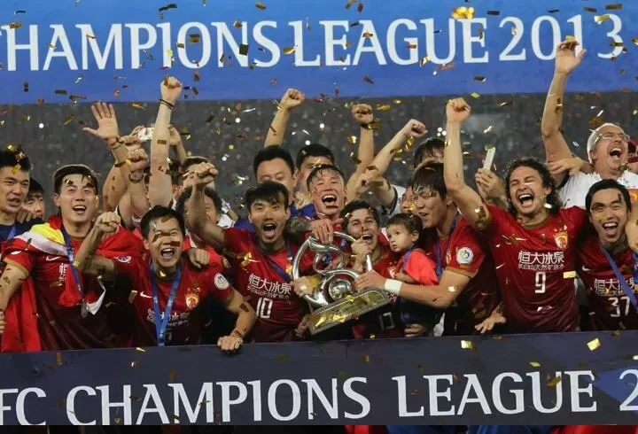 Guangzhou FC mừng thắng lợi ở AFC Champions League