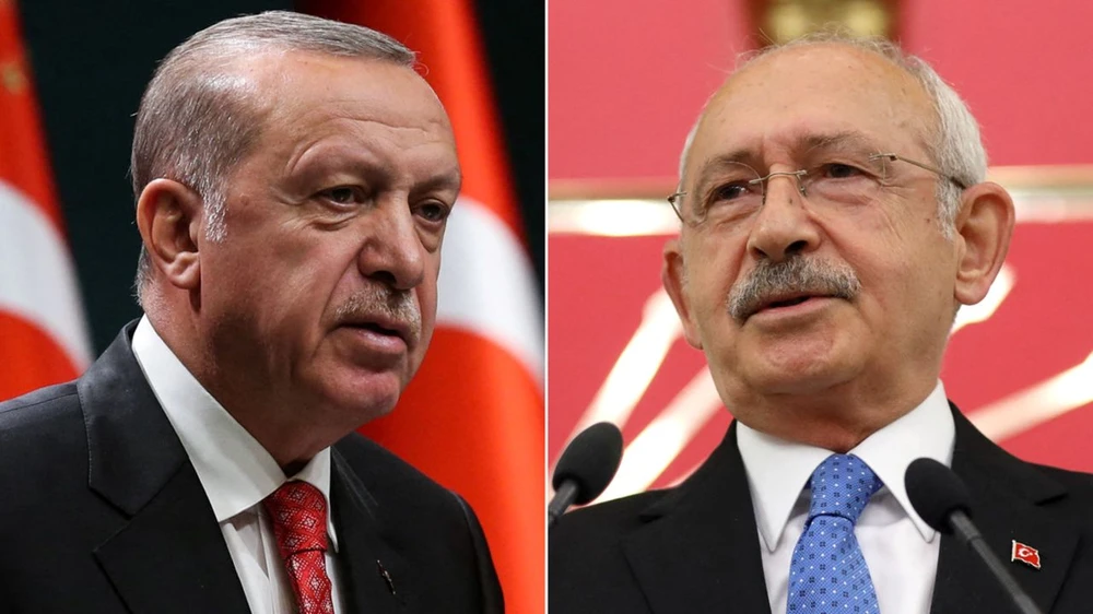 Tổng thống Tayyip Erdogan (trái) và đối thủ Kemal Kilicdaroglu. Ảnh: CNN 