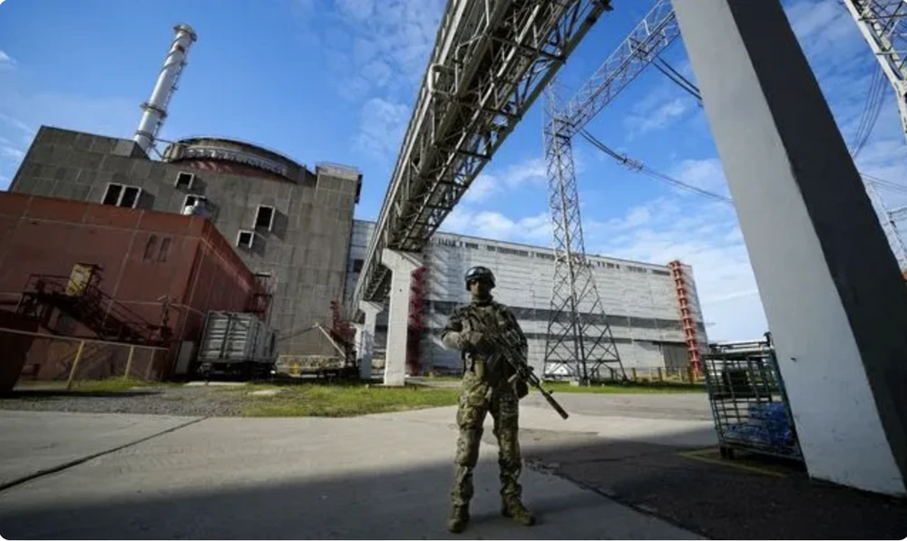 Nhà máy điện Zaporizhzhia do Nga kiểm soát ở Ukraine. Ảnh: X Screenshot 2024-04-12 at 08.49.53.png