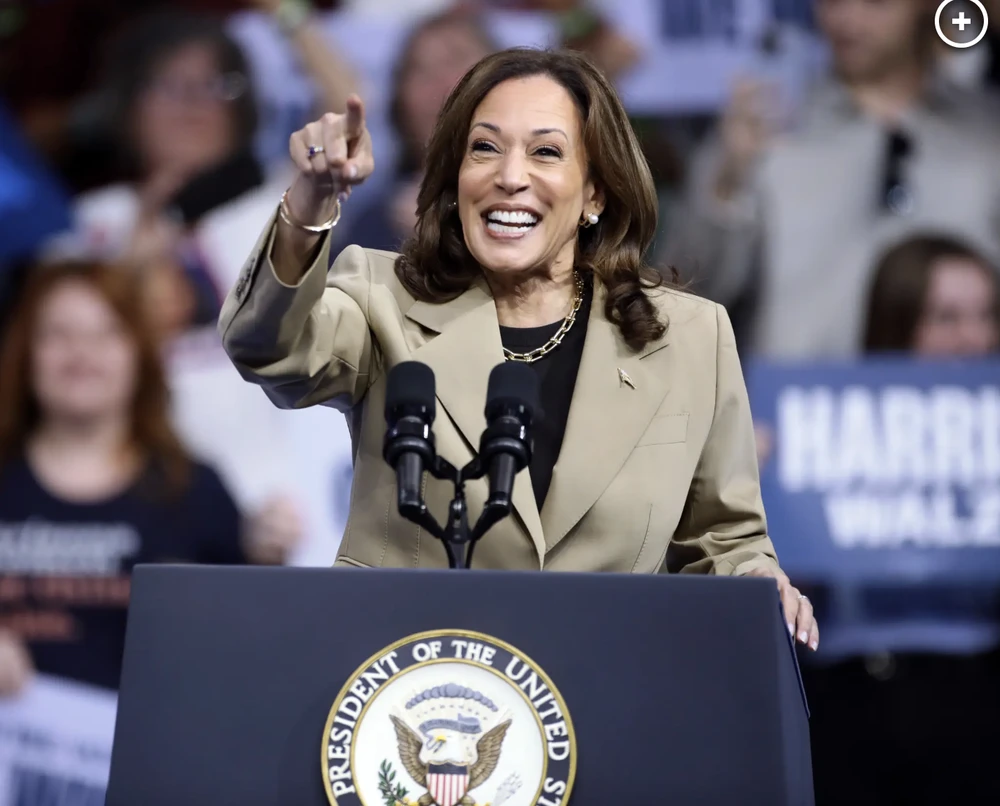 Phó Tổng thống Mỹ Kamala Harris đang có động lực mới. Ảnh: ZUMAPRESS.com