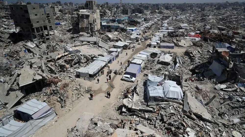 Khu tị nạn của người Palestine ở Jabalia, phía bắc Dải Gaza. Ảnh: Reuters 743b4fcc-18b7-4e31-962c-6e417bc3067a_16x9_1200x676.jpg