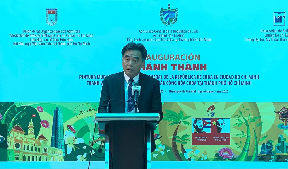Đồng chí Nguyễn Lộc Hà phát biểu tại buổi lễ. Ảnh: XUÂN HẠNH z6982792648057_21ed588dffd0488df61f74531e8aa4da.jpg